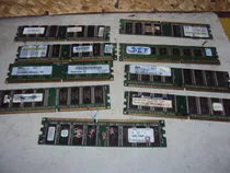 Memoria Ram 2 Gb  Cpu.antigo Sortido Lote Com 9 Peças 