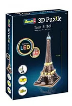 Quebra Cabeça 3d Puzzle Torre Eiffel Com Led Revell 00150