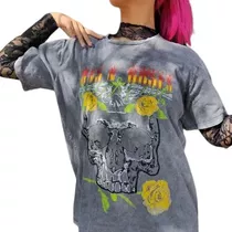 Remera Oversize Remeron Bandas Grunge Rock Estampadas 