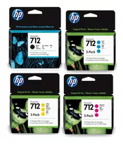 Combo Cartucho Hp 712 Cmyk Alto Rendimiento T250/650/210/230