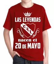 Remeras Independiente Niño Cumpleaños Fecha Personalizada