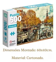 Puzzle Quebra Cabeça Educativo 500 Peças Amsterdã 40x60 Nig