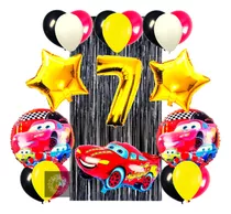  Globos De Cumpleaños Rayo Mcqueen Cars Kit Completo, N° 2