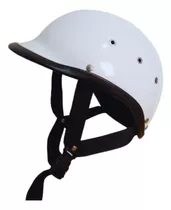 Casco De Moto Tipo Policía Chavito En Blanco 