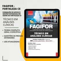 Apostila Fagifor - Saúde Fortaleza Ce - Técnico Em Análises Clínicas - Completa E Atualizada