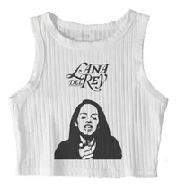 Remera Lana Del Rey Top Corta Grunge Goth Rock Polera Polo