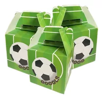 Cajas Para Dulces / Sorpresas / Motivo Futbol / 6 Uds