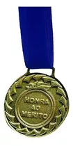 Kit Com 10 Medalhas De Ouro M30 Honra Ao Mérito C/fita Azul