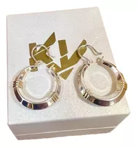 Aros Criollo 18mm Plata Y Oro Garantía 