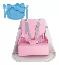 Combo Silla De Comer Bebé Chirin Baby Set Plato Cubiertos