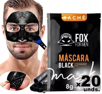 Mascara Preta Black Mask Fox For Men 120ml Remove Cravos