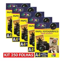 Papel Foto Fotográfico A4 180g 250 Fls Artesanato E Outros