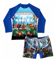 Conjunto De Traje De Baño Niño Niña Roblox