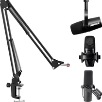 Suporte Braço Mesa Compatível Microfone Shure Sm7b Mv7 Mv7 X