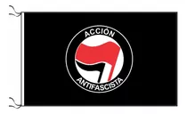 Bandera Antifascista Negra 90 X 150cm