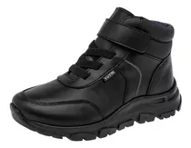 Botin Escolar Yuyin 22122 Para Joven Color Negro E6