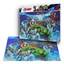 Quebra Cabeça Vingadores Hulk Homem De Ferro Capitão Marvel