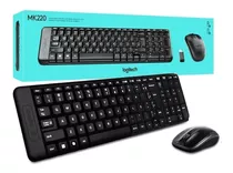 Teclado E Mouse Logitech Mk220 Compacto Wireless Usb Sem Fio