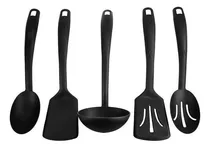 Set De Utensilios 5 Pz Nylon Negro Ekco 46323