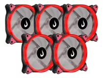 Kit 5 Cooler Fan Rise 120mm Dual Led Vermelho Rm-fn-01-br