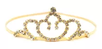 Tiara Corona Strass Pequeña Metálica 