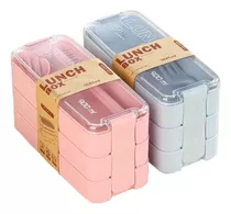 Marmita Lunch Box 900ml 3 Andares E Talher Serve Microondas