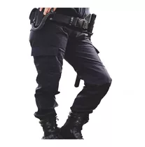 Pantalón Táctico Policía Ripstop Antidesgarro Negro Pr