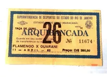 Ingresso Flamengo X Guarani - Semi Final Brasileiro 82 - 