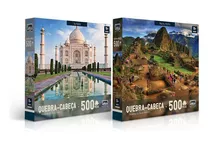 Kit 2 Quebra Cabeças 500 Machu Picchu E Taj Mahal Toyster