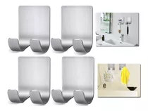 Pack De 10 Colgadores Percha Doble Baño Organizador Adhesivo