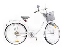 Bicicleta Paseo Femenina Verado Lady R26 Color Blanco Con Pie De Apoyo