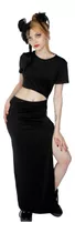 Vestido Cut Out Negro Elastizado Trendy