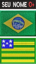 Kit 3pç Tarjeta C/ Nome Brasil Goiás Moto Militar Ban134