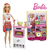 Muñeca Barbie  Repostera Juego De Pasteleria