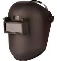 Careta Para Soldar Negra Visor Fijo + 1 Respuesto Negro Liso