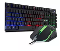 Kit Teclado Mouse Gamer Rgb Semi Mecanico Multimidia