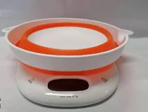 Gramera Digital Cocina Pesa Capacidad 5kg Roja + Batería