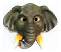 Máscara De Cotillón Mascaritas Elefante Africano Foami Suave