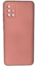 Capinha Silicone Compativel Samsung Galaxy A71 6.4 Aveludada Cor Salmão