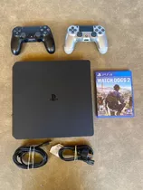 Ps4 Slim 500gb + 2 Joysticks + Juego físico