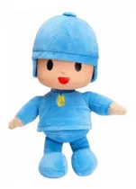 Boneco Pocoyo Pelucia 35cm Cabeça Vinil Fofinho C/ Cheirinho