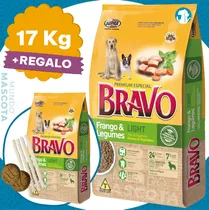 Bravo Light Perro Adulto Pollo Y Vegetales 15 Kg + Regalo