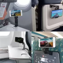 Suporte Celular Smartphone Bandeja Mesa Avião Trem 360 Graus