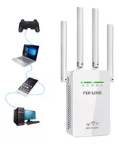 Repetidor Wifi 2800m 4 Antenas Amplificador De Sinal  Bivolt