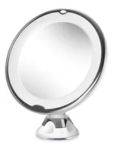 Espejo Con Aumento Y Luz Ideal Maquillaje Con Base Apoyo - E