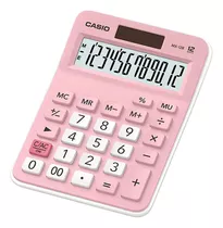 Calculadora Escritorio Casio Mx-12b 12 Digitos Rosa Color Rosa