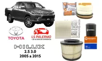 Kit Service 4 Filtros Toyota Hilux 2.5 3.0 2005 A 2015