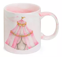 Caneca Marmorizada Rosa Tenda Circo Rosa