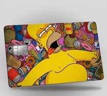 Adesivo De Cartão De Credito Debito Homer Simpsons Rosquinha