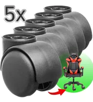 Kit 5x Rodinhas S/ Pino Para Móveis E Cadeira De Escritório